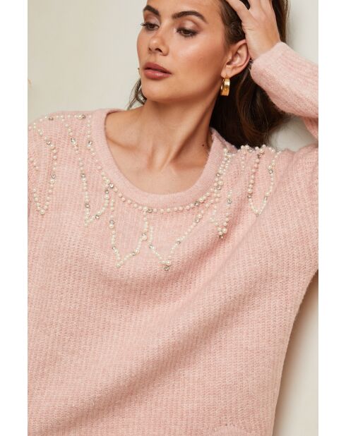 Rosafarbener Pullover Madeleine