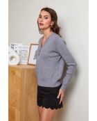 Grauer Pullover Yasmine