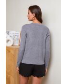 Grauer Pullover Yasmine