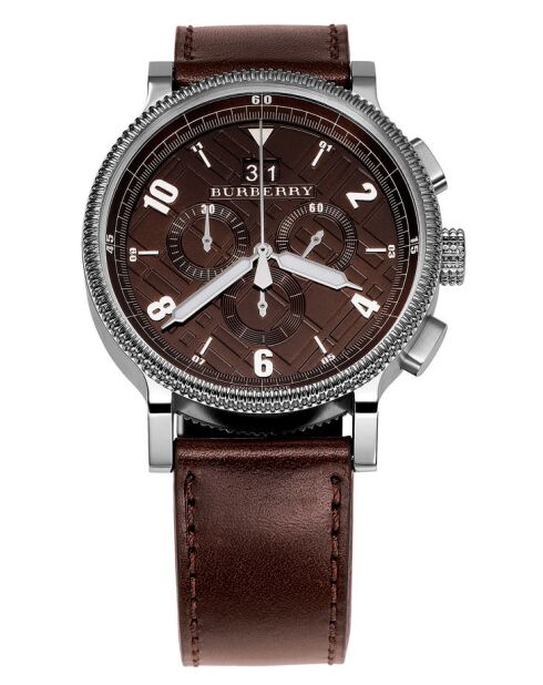 Montre homme BU7684 en cuir marron