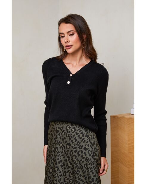 Yasmine schwarzer Pullover