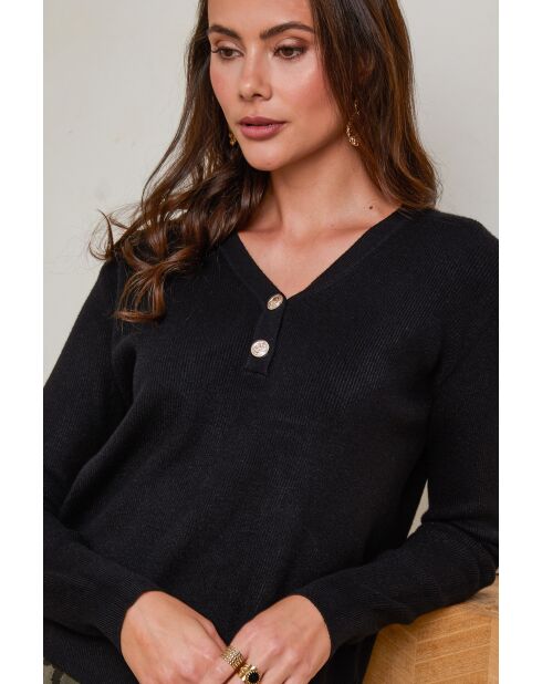 Yasmine schwarzer Pullover