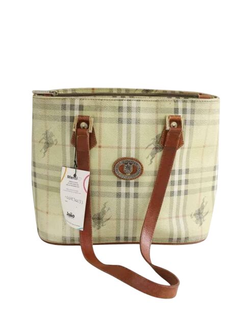 Beige leren handtassen - 34x14x24 cm - Goede conditie