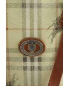 Beige leren handtassen - 34x14x24 cm - Goede conditie