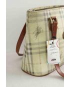 Beige leren handtassen - 34x14x24 cm - Goede conditie