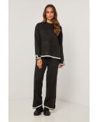 Camille schwarzes Set aus Pullover und Hose