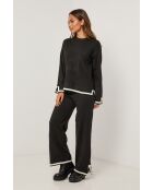 Camille schwarzes Set aus Pullover und Hose