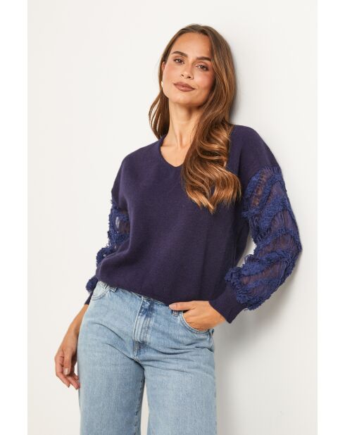 Marineblauwe trui Noa