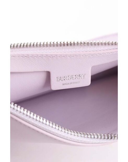 Paarse leren handtassen - 24x6x14 cm - Zeer goede conditie