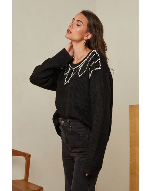 Schwarzer Pullover Madeleine