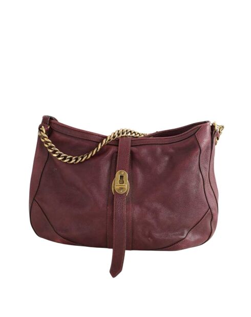 Sacs à main en cuir bordeaux - 43x13x36 cm - Bon état