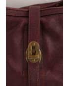 Sacs à main en cuir bordeaux - 43x13x36 cm - Bon état