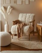 Lina - Fauteuil en bois massif - 66x83x81 cm