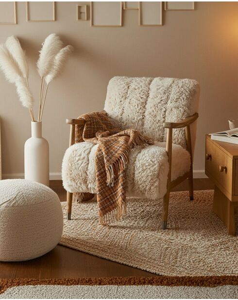 Lina - Fauteuil en bois massif - 66x83x81 cm