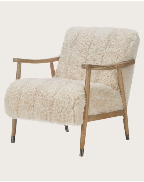 Lina - Fauteuil en bois massif - 66x83x81 cm