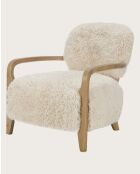 Anna - Fauteuil en bois massif blanc - 71x79 cm