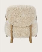 Anna - Fauteuil en bois massif blanc - 71x79 cm