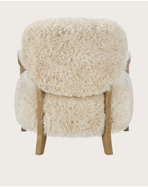 Anna - Fauteuil en bois massif blanc - 71x79 cm