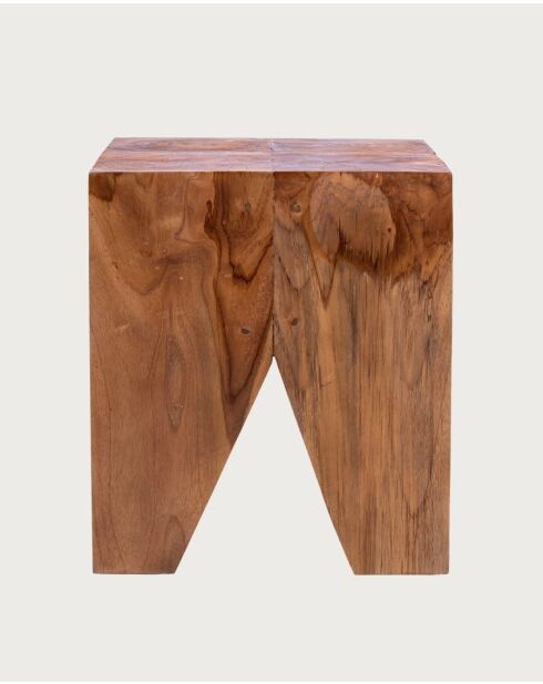 Moku - Hocker aus massivem Teakholz - 35x35x40 cm