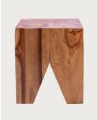 Moku - Taburete de madera maciza de teca - 35x35x40 cm