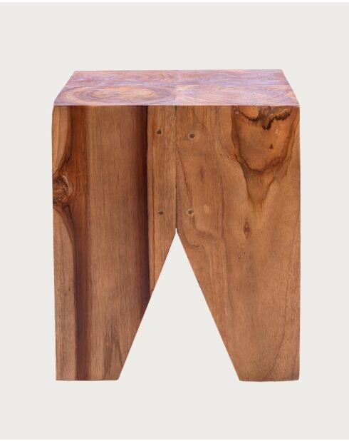 Moku - Hocker aus massivem Teakholz - 35x35x40 cm