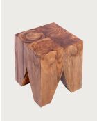 Moku - Taburete de madera maciza de teca - 35x35x40 cm