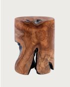 Ora - Tabouret en bois de teck - 30x40 cm
