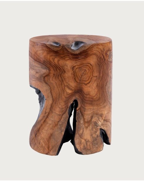 Ora - Taburete de madera de teca - 30x40 cm