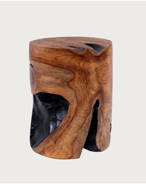 Ora - Taburete de madera de teca - 30x40 cm