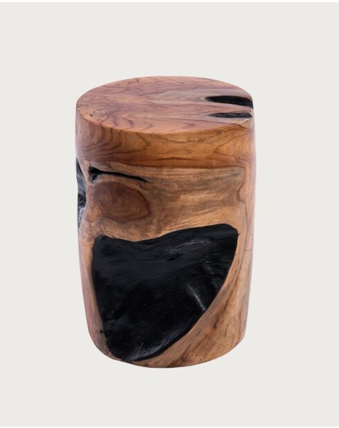 Ora - Taburete de madera de teca - 30x40 cm