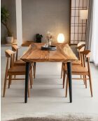 Kanpur - Table repas en suar massif  6 pers. - L160 cm
