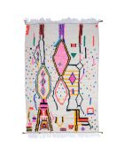 Bunter Berberteppich, 260 x 156 cm