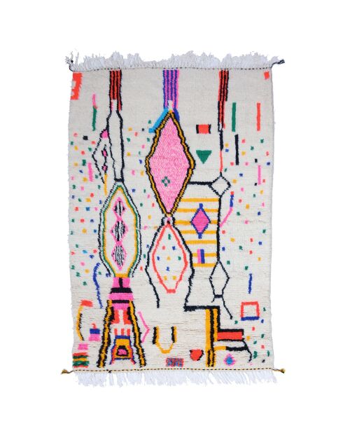 Bunter Berberteppich, 260 x 156 cm