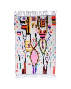 Bunter Berberteppich, 147 x 100 cm