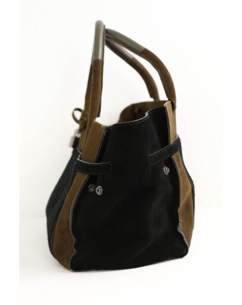 Bolsos de gamuza caqui - 36x12x25 cm - En buen estado