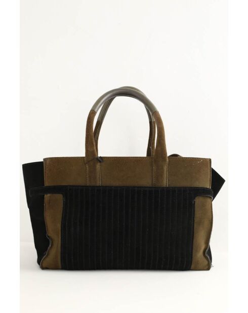 Bolsos de gamuza caqui - 36x12x25 cm - En buen estado