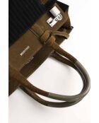 Borse in pelle scamosciata kaki - 36x12x25 cm - Buone condizioni