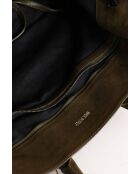 Borse in pelle scamosciata kaki - 36x12x25 cm - Buone condizioni