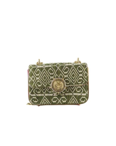 Bolsos de tela verde - 18x6x13 cm - Muy buen estado