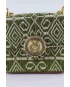 Bolsos de tela verde - 18x6x13 cm - Muy buen estado