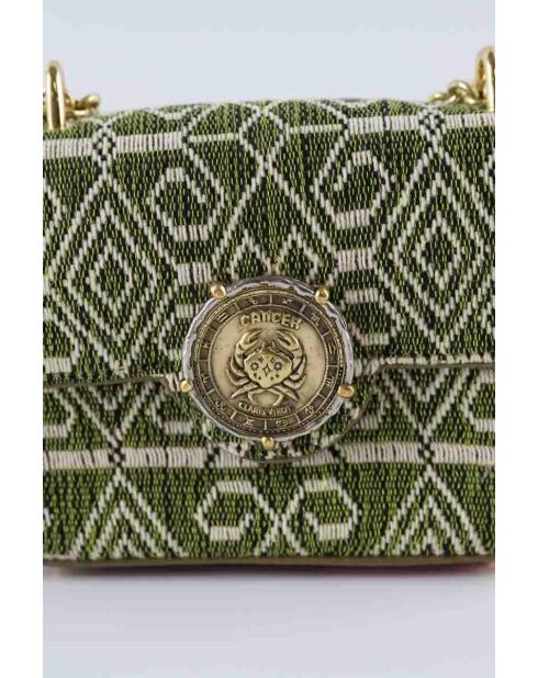 Bolsos de tela verde - 18x6x13 cm - Muy buen estado