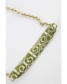 Bolsos de tela verde - 18x6x13 cm - Muy buen estado