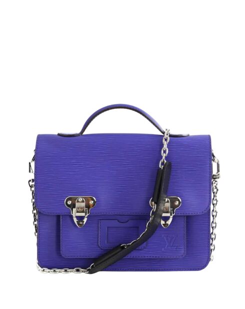 Bolsos de piel azul - 26x7x22 cm - En muy buen estado