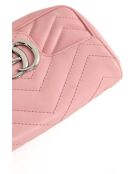 Sacs à main en cuir rose - 17x4.3x10 cm - Bon état