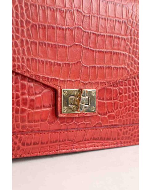 Sacs à main en cuir rouge - 30x8x17 cm - Bon état