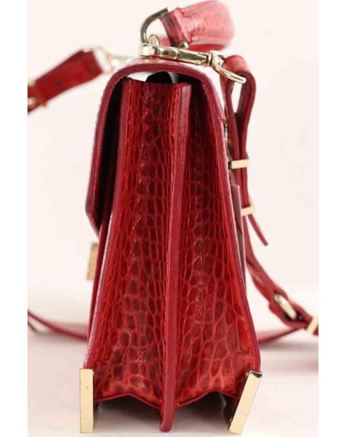 Sacs à main en cuir rouge - 30x8x17 cm - Bon état