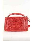 Sacs à main en cuir rouge - 30x8x17 cm - Bon état