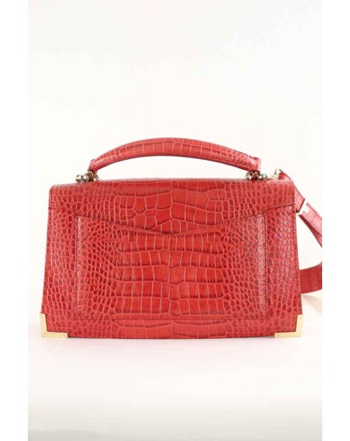 Sacs à main en cuir rouge - 30x8x17 cm - Bon état