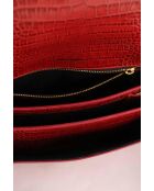 Sacs à main en cuir rouge - 30x8x17 cm - Bon état