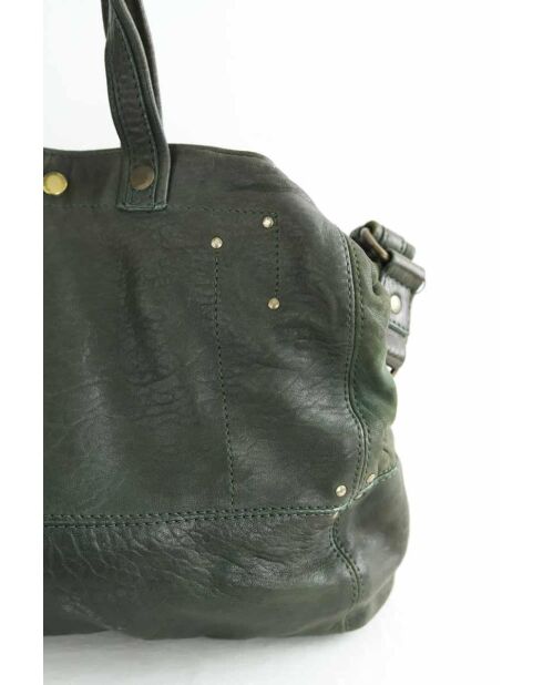 Bolsos de piel caqui - 47x17x30 cm - Buen estado